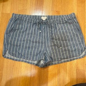 J. Crew size M pull-on chambray shorts